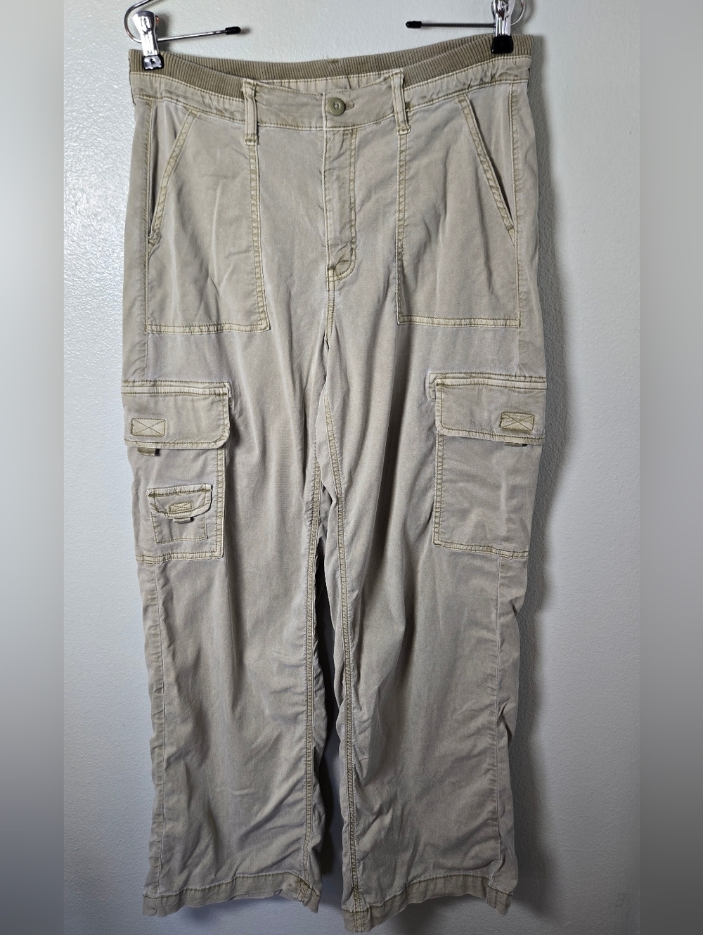 American Eagle | Khaki Baggy Cargo Pants Size 10 Long